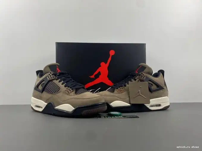 Rep Retro Jordan 4 Scott Air Travis AJ4-882335 x Brown TS 0417